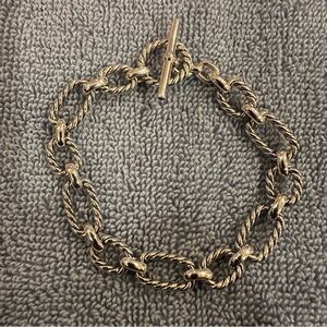 David Yurman Sterling Toggle Bracelt with Sapphires